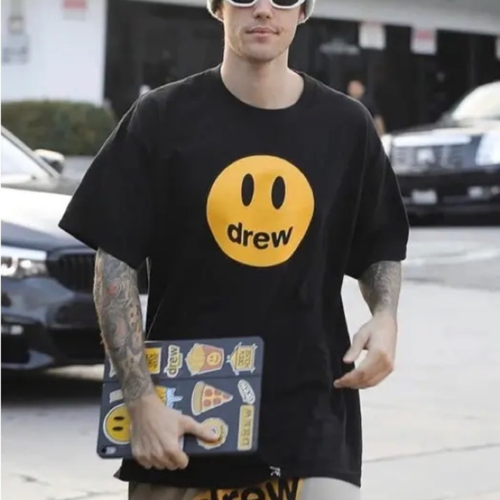 DREW Black and Yellow Smiley Face Tee - Picture 2 of 11